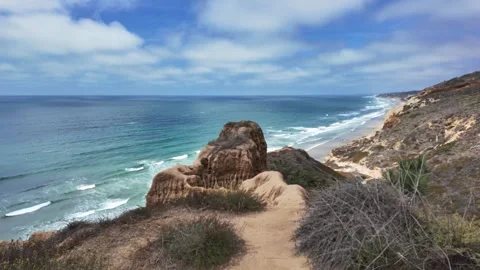 Torrey Pines State Reserve Timelapse in San Diego Ca Vídeo Stock 313331252