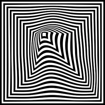 Torsion illusion pattern, optical geometric design Stock Illustration