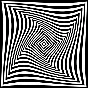 Torsion illusion pattern, optical geometric design Stock Illustration