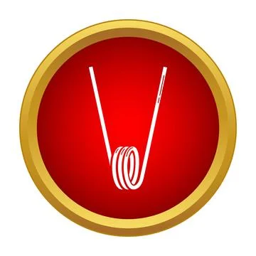 Torsion spring icon representing elasticity and mechanism Stock Illustration
