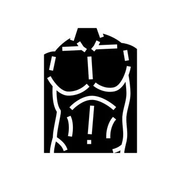 Torso body glyph icon vector illustration Stock Illustration