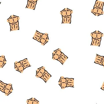 Torso body vector seamless pattern Stock Illustration