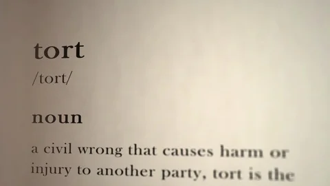 Tort Definition 스톡 동영상 118235647