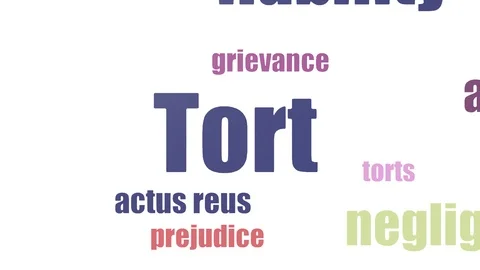 Tort Wordcloud Animated Isolated On White 스톡 동영상 103094500