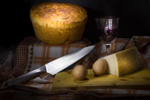 Torta di Pasqua - Easter Pie, traditional italian food Stock Photos