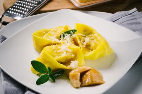 Tortelli stuffed Stock Photos