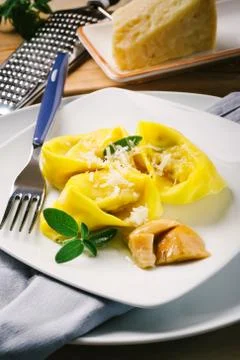 Tortelli stuffed Stock Photos