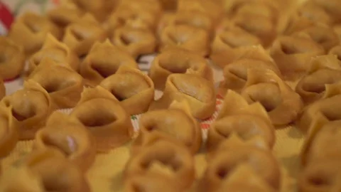 Tortellini, home made Stock Footage