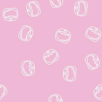 Tortellini pasta line seamless pattern Stock Illustration