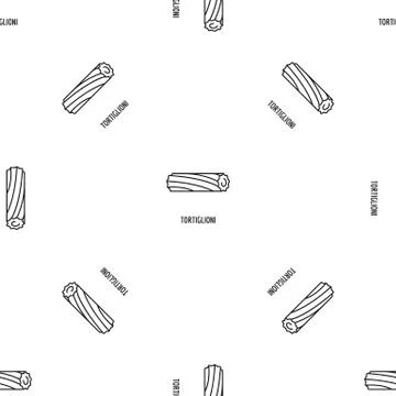Tortiglioni pasta pattern seamless Illustrazione stock