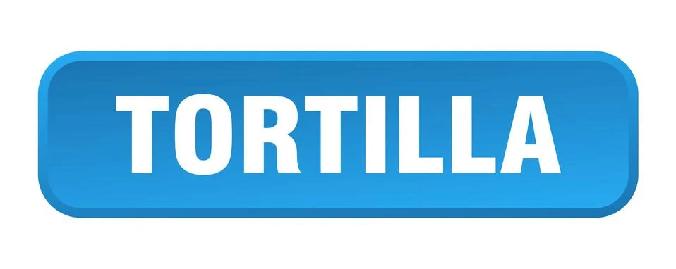 Tortilla button. tortilla square 3d push button Stock Illustration