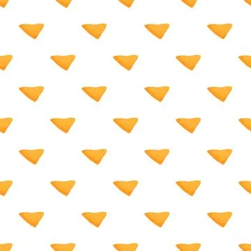 Tortilla chips creating seamless snack food pattern Stock Illustration