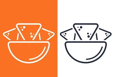 Tortilla chips icon. Vector illustration. Flat style element. Stock-Illustration