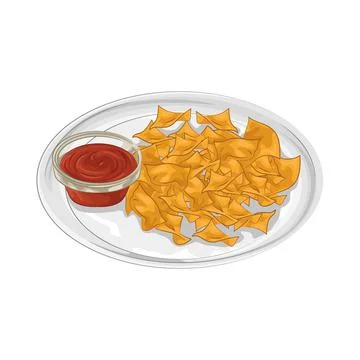 Tortilla Chips Illustration Stock Illustration
