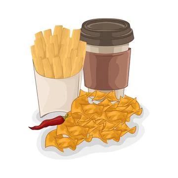 Tortilla Chips Illustration Stock Illustration