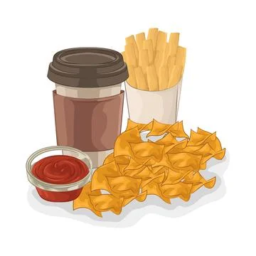 Tortilla Chips Illustration Stock Illustration