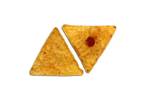 Tortilla chips with ketchup Stock Photos