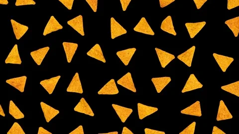 Tortilla chips march across screen - alpha channel included 動画素材 124325482