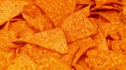 Tortilla Chips Rotating Closeup Stock Footage 61628807