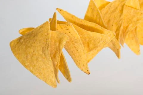 Tortilla chips in a row Stock Photos