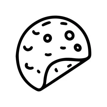Tortilla line vector doodle simple icon design Stock Illustration