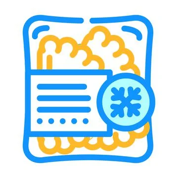 Tortilla or flatbread with minced meat frozen food color icon vector Stock Illustration