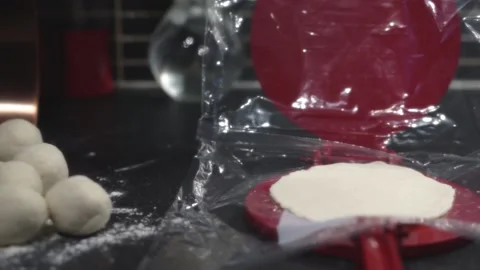 Tortilla Press Preparation Stock Footage 144785428