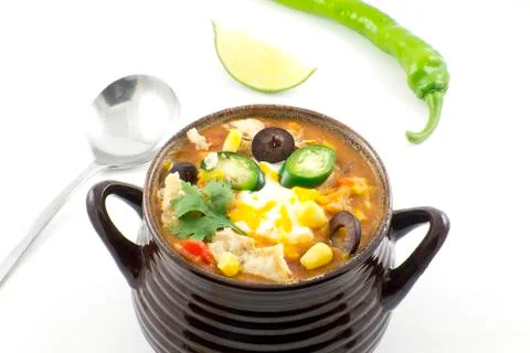 Tortilla soup Stock Photos