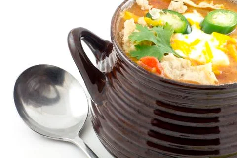 Tortilla soup Stock Photos