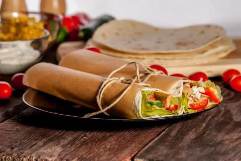 Tortilla wrap Foto stock