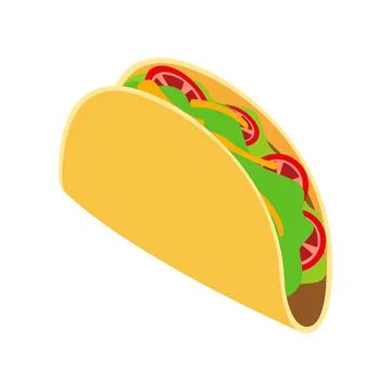 Tortilla wrap with vegetables icon Stock Illustration