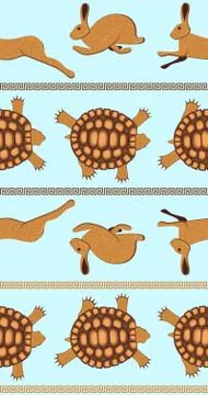 The Tortoise and the Hare Stock Illustration