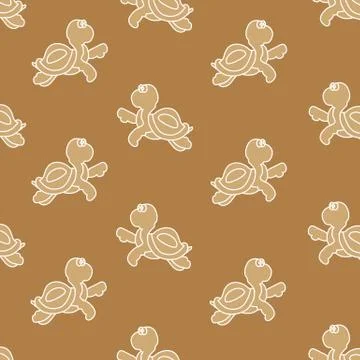 Tortoise (brown background) Stock Illustration