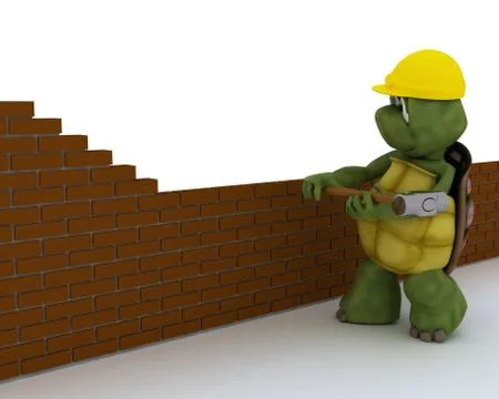 Tortoise building contractor Stock Illustration