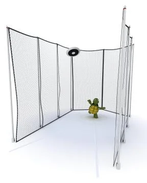 Tortoise competing in discus Stock Illustration