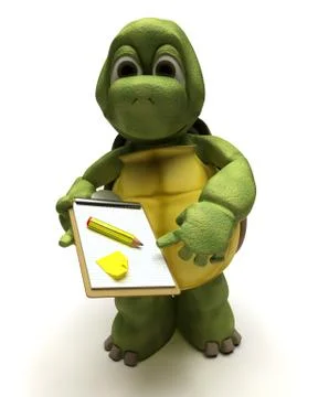 Tortoise delivering a parcel Stock Illustration