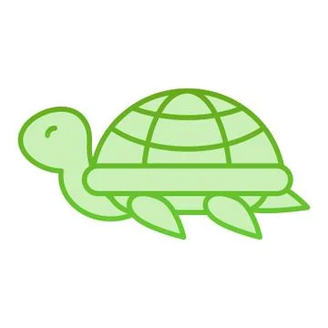 Tortoise flat icon. Turtle green icons in trendy flat style. Animal gradient Stock Illustration