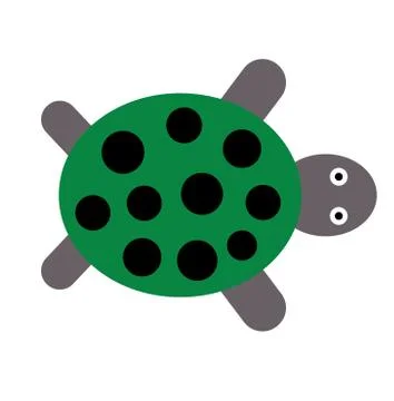 Tortoise flat illustration Illustrazione stock