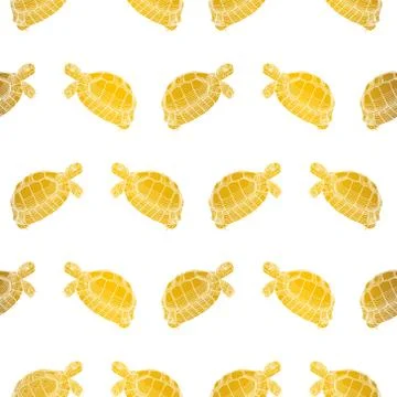 Tortoise gold vector seamless pattern	 Stock Illustration