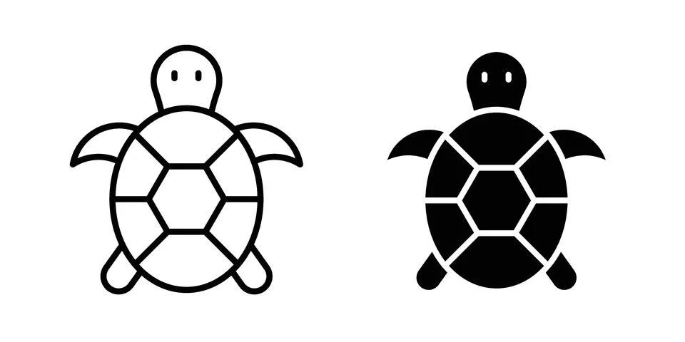 Tortoise icon concept. best for web design Stock Illustration