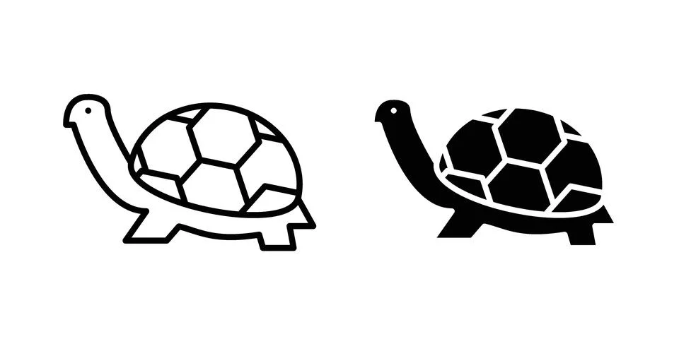 Tortoise icon design. Simple Vector illustrations.. 스톡 일러스트