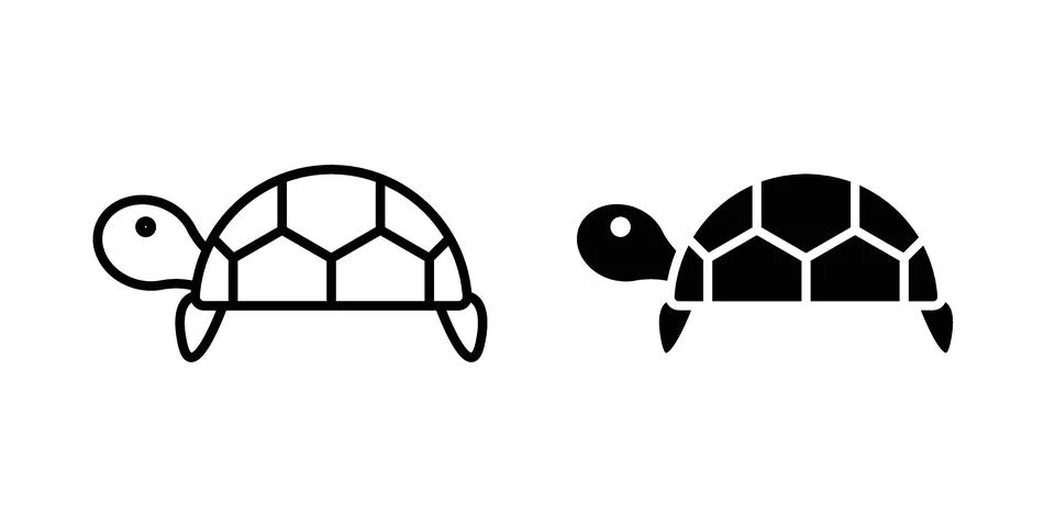 Tortoise icon or illustration vector symbols Stockillustratie