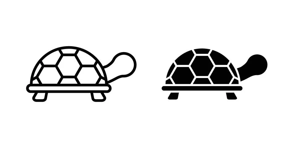Tortoise icon set, collection of vector icons Illustrazione stock