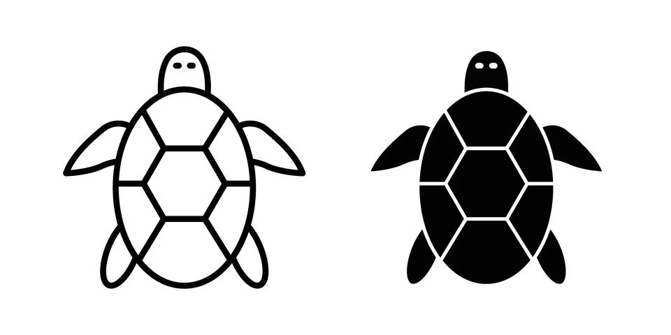 Tortoise icon set. Vector EPS 10 스톡 일러스트