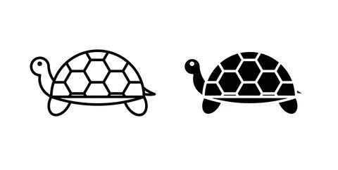 Tortoise icon symbol. Flat Vector illustration Stock Illustration
