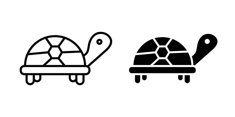 Tortoise icon vector design illustrations Illustrazione stock