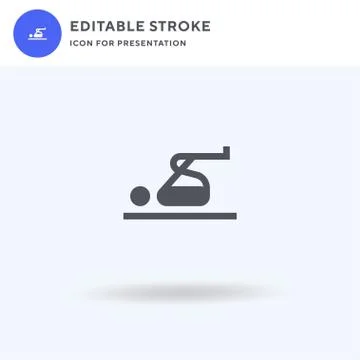 Tortoise icon vector, filled flat sign, solid pictogram isolated on white, lo Illustrazione stock