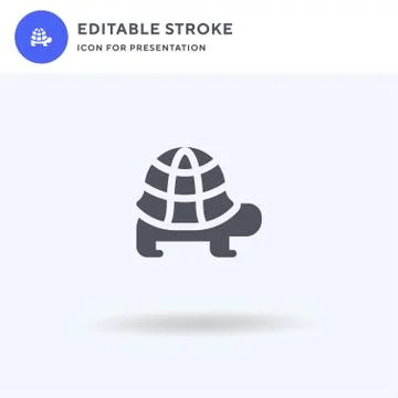 Tortoise icon vector, filled flat sign, solid pictogram isolated on white, logo Stock Illustration