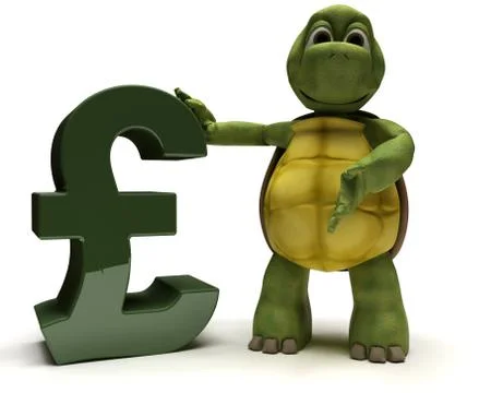 Tortoise with pound sign Stock Illustration