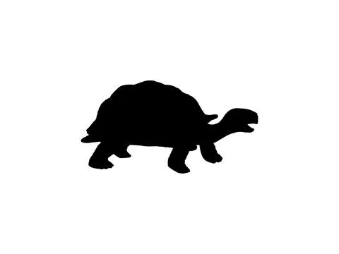 Tortoise Silhouette Isolated Stock Illustration